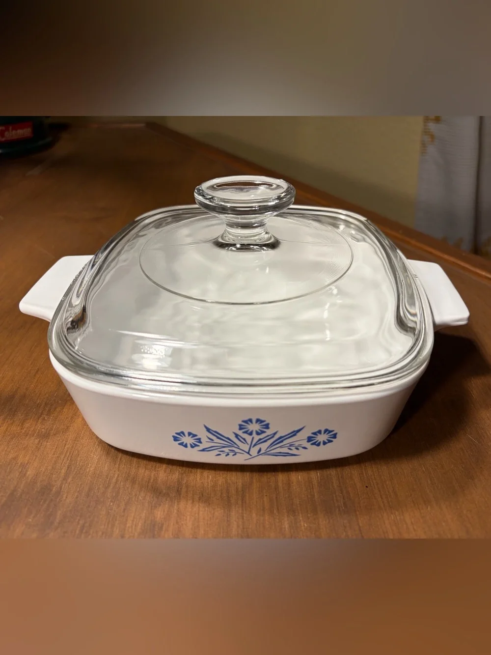 Corning Ware Blue Cornflower 1 LIter Casserole Dish A-1-B w/Pyrex Lid A-7-C